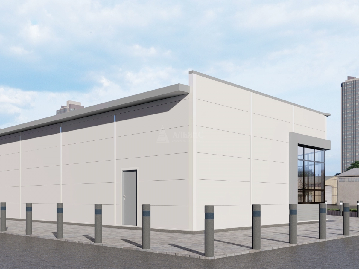 3D визуализация Проект музея из сэндвич-панелей - фото 4