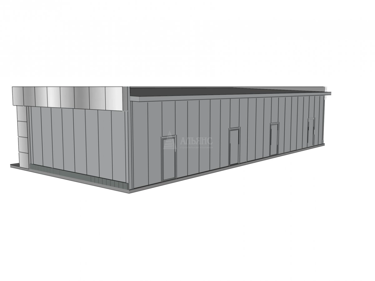 3D визуализация Магазины, ТЦ из сэндвич-панелей, павильоны из сэндвич панелей - фото 6