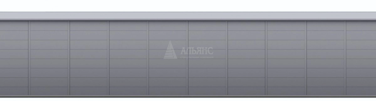 3D визуализация Производственное здание с АБК из сэндвич-панелей - фото 7