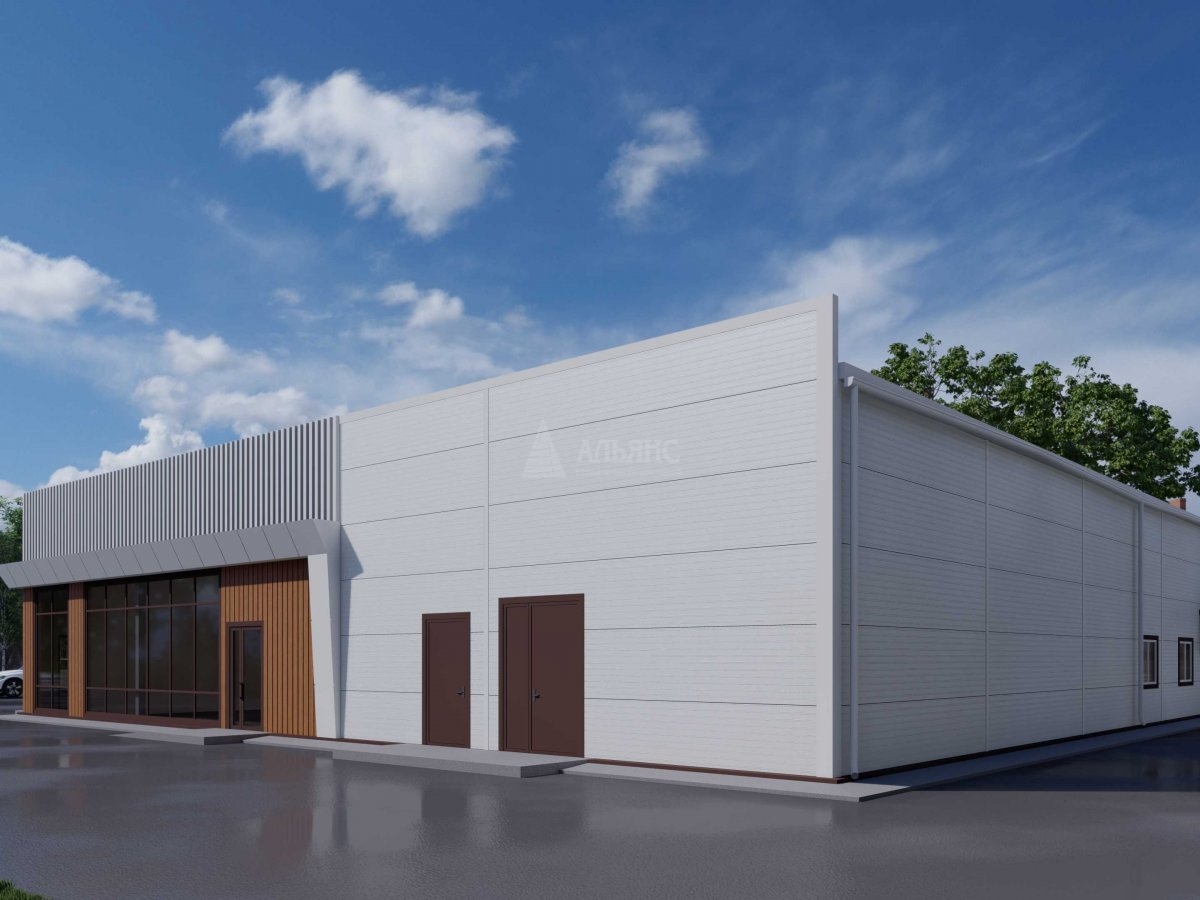 3D визуализация торгово-развлекательный центр из сэндвич панелей - фото 3