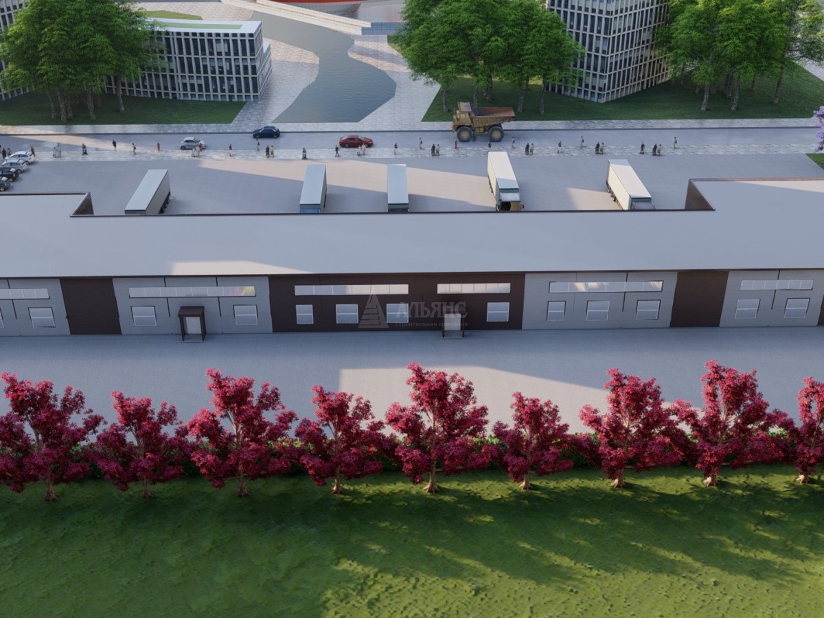 3D визуализация Склад-ангар с АБК из сэндвич-панелей - фото 6