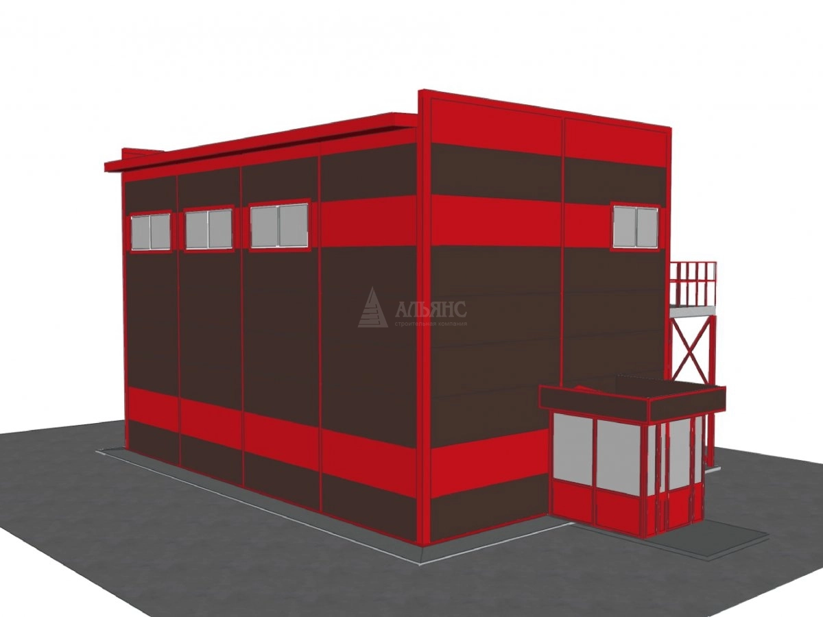 3D визуализация АБК из сэндвич-панелей - фото 19