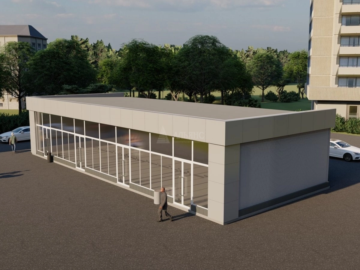 3D визуализация Магазины, ТЦ из сэндвич-панелей, павильоны из сэндвич панелей - фото 2